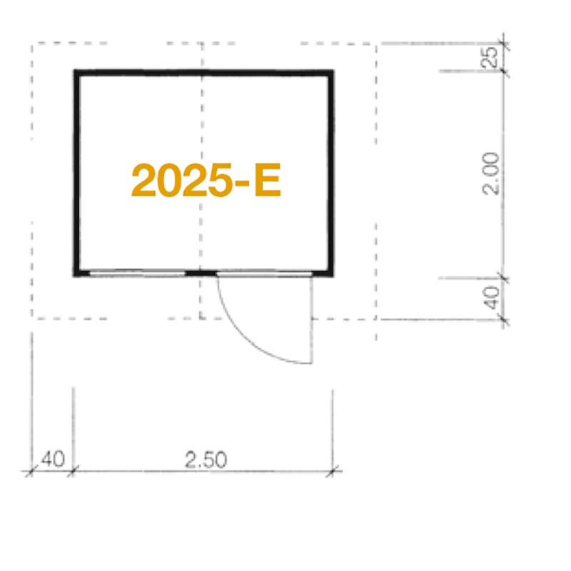 Gerätehäuser 2025 E Z Grundriss 2525 E