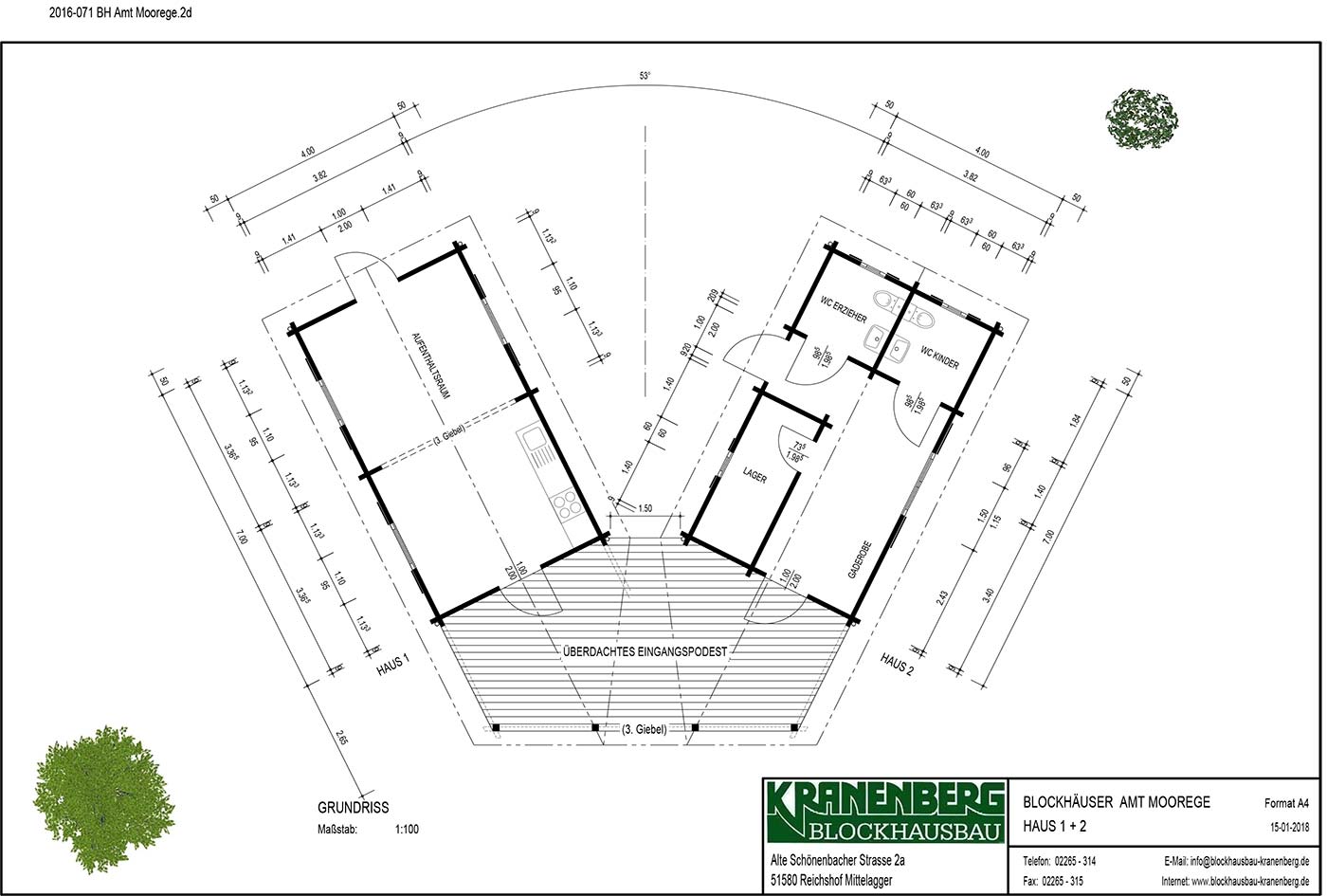 Blockhäuser des Waldkindergartens Moorege